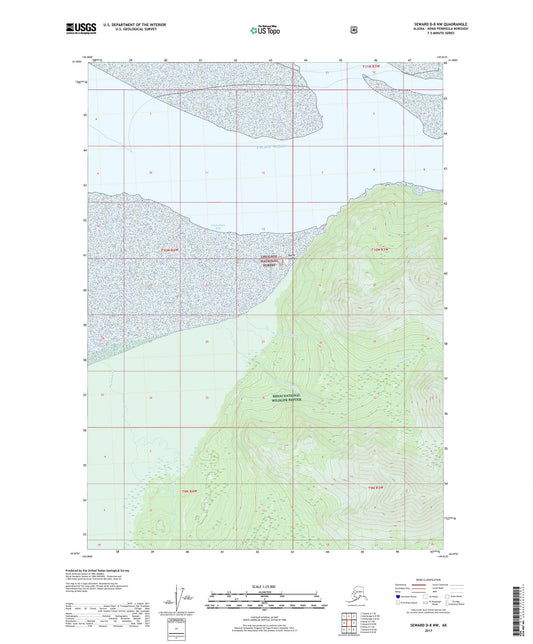 Seward D-8 NW Alaska US Topo Map Image