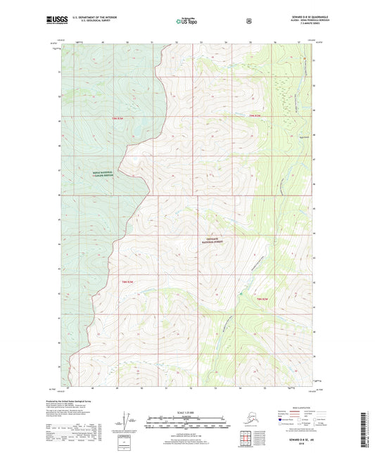Seward D-8 SE Alaska US Topo Map Image