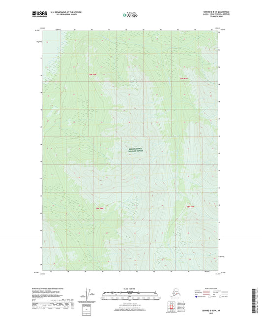 Seward D-8 SW Alaska US Topo Map Image