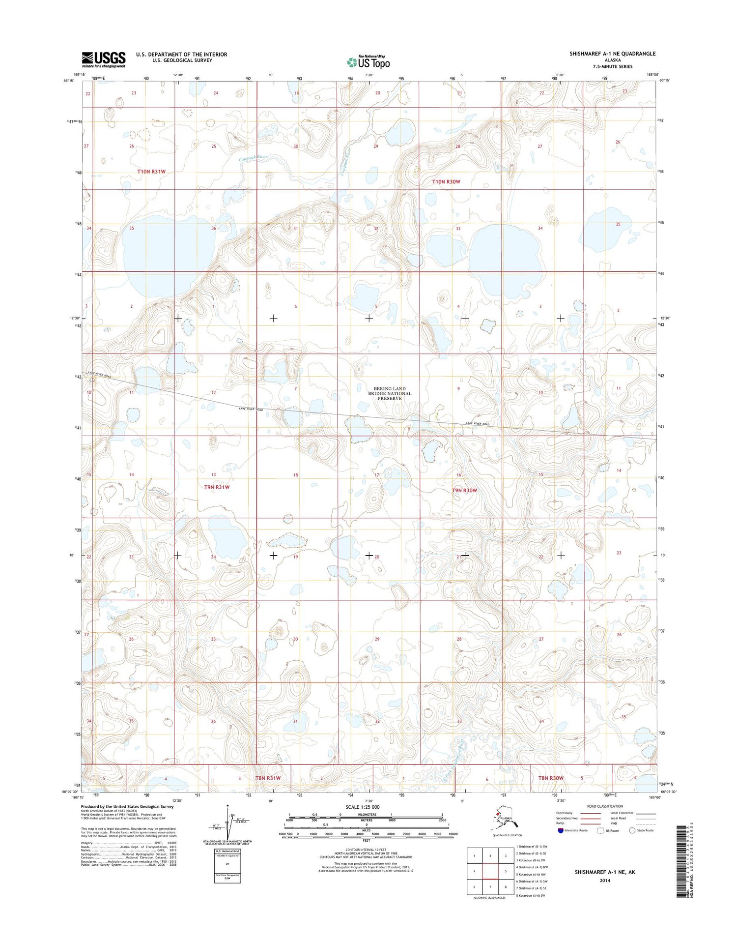 Shishmaref A-1 NE Alaska US Topo Map Image