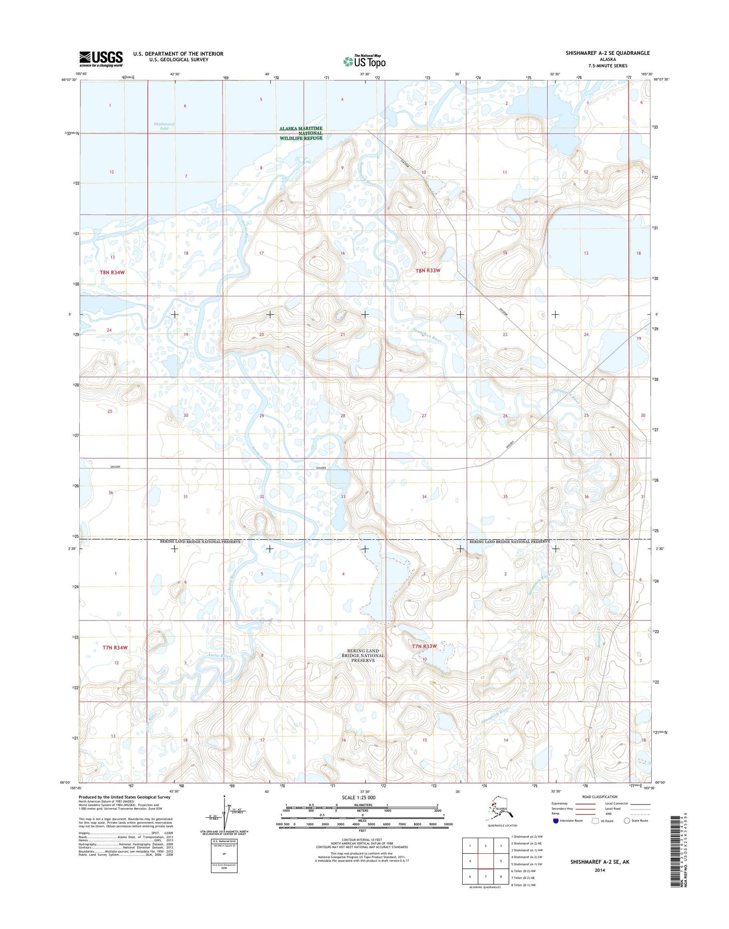 Shishmaref A-2 SE Alaska US Topo Map Image