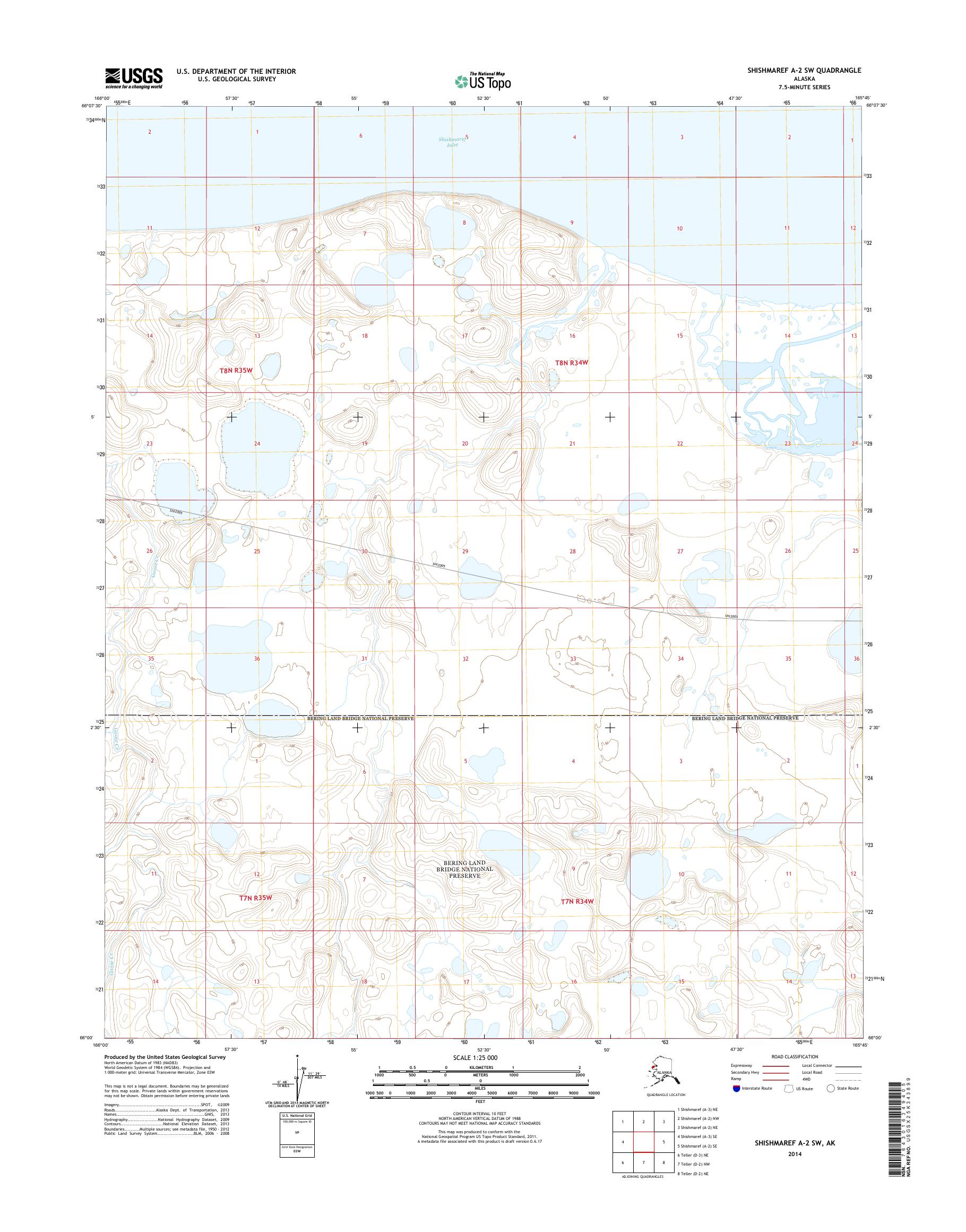 Shishmaref A-2 SW Alaska US Topo Map – MyTopo Map Store