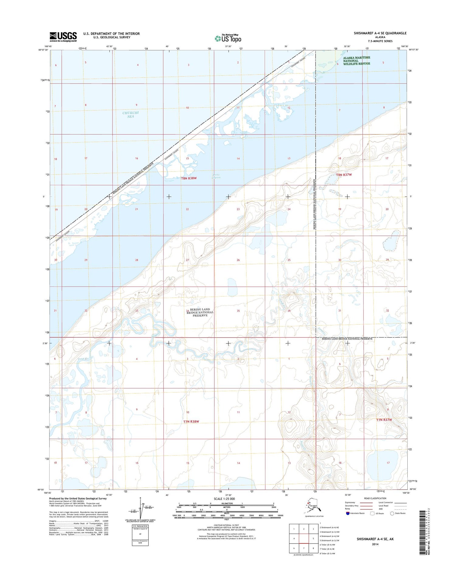 Shishmaref A-4 SE Alaska US Topo Map Image