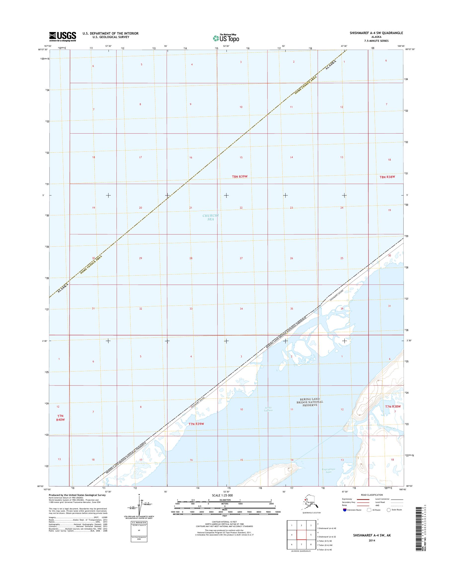 Shishmaref A-4 SW Alaska US Topo Map – MyTopo Map Store