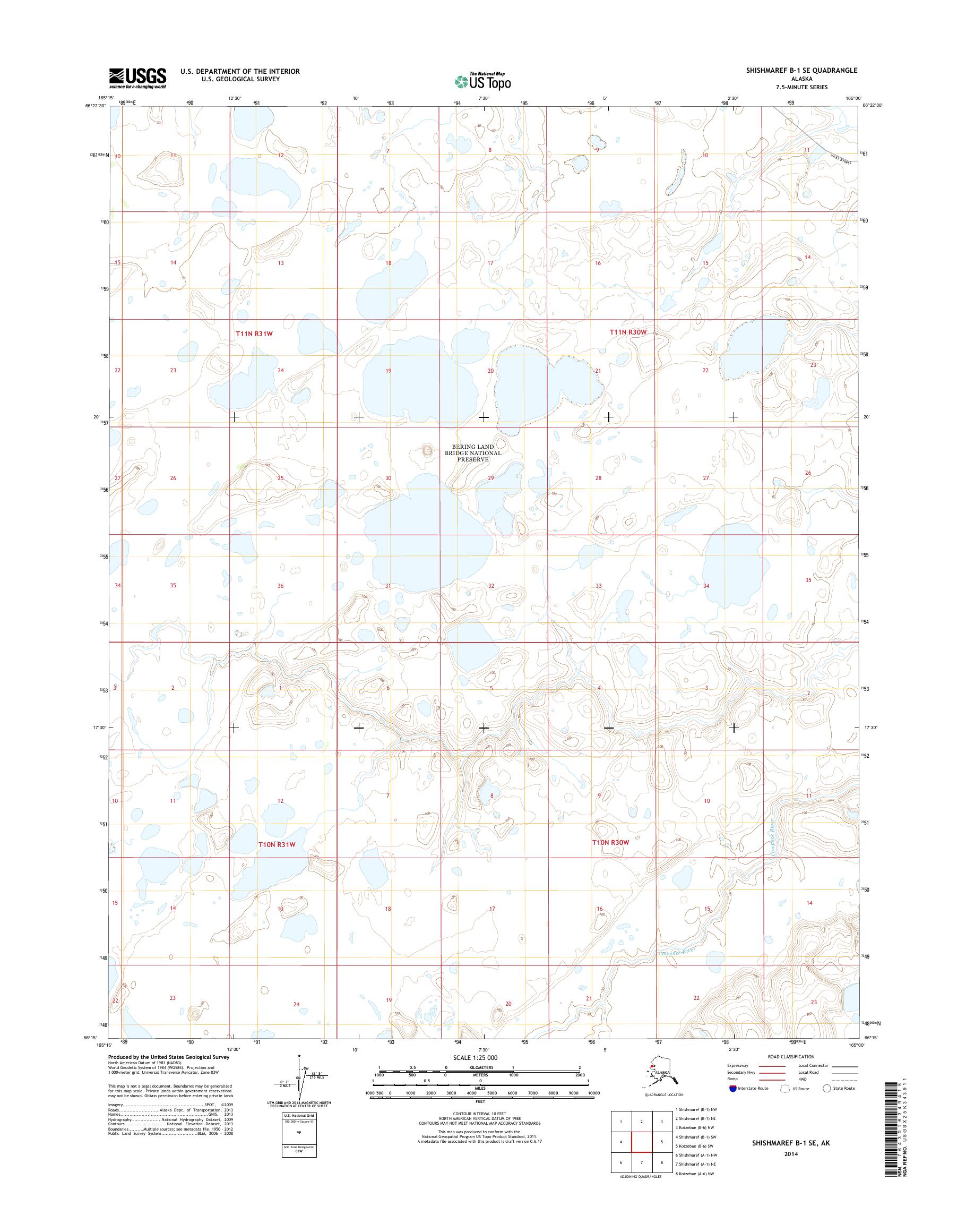 Shishmaref B-1 SE Alaska US Topo Map – MyTopo Map Store