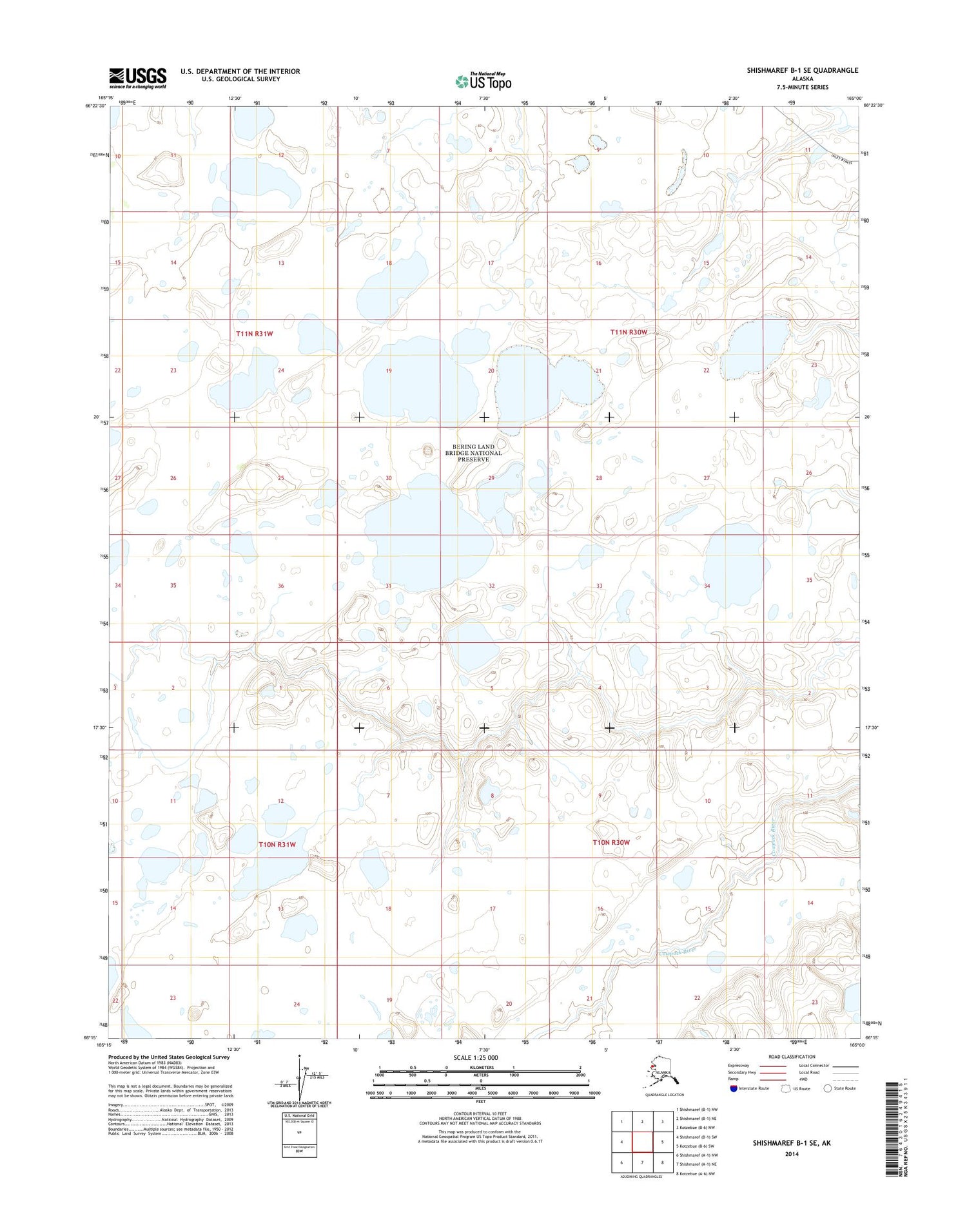Shishmaref B-1 SE Alaska US Topo Map Image