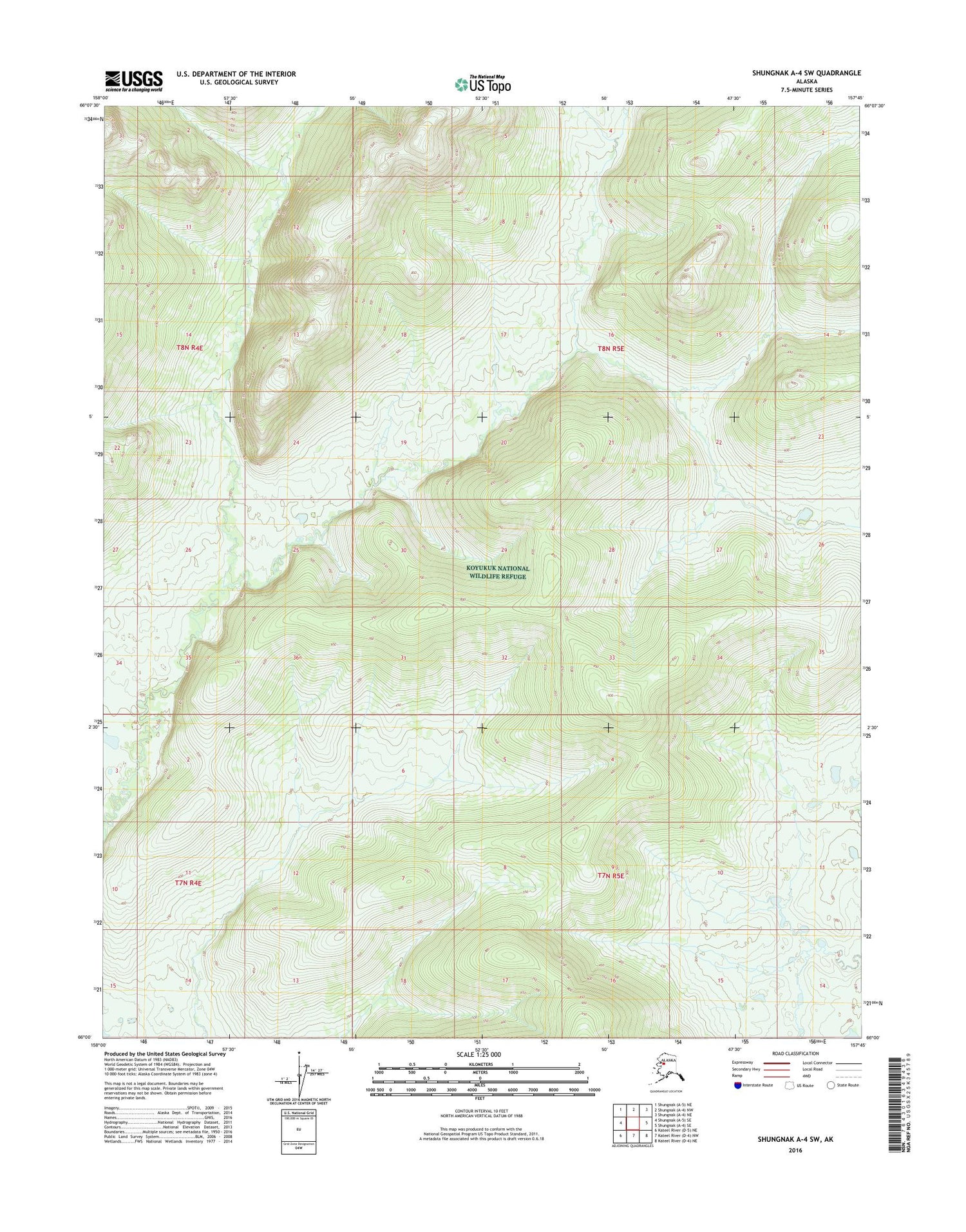 Shungnak A-4 SW Alaska US Topo Map Image