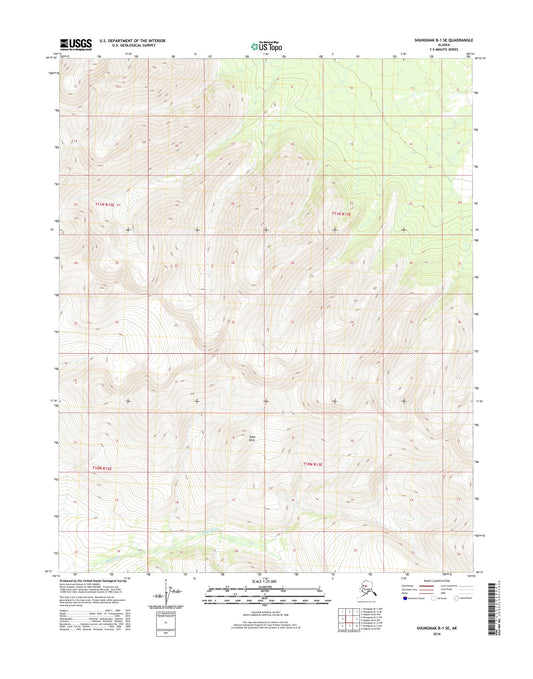 Shungnak B-1 SE Alaska US Topo Map Image