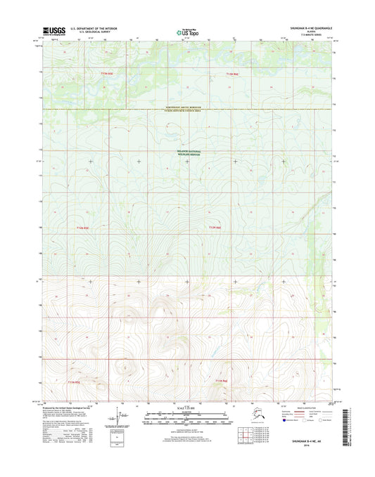 Shungnak B-4 NE Alaska US Topo Map Image