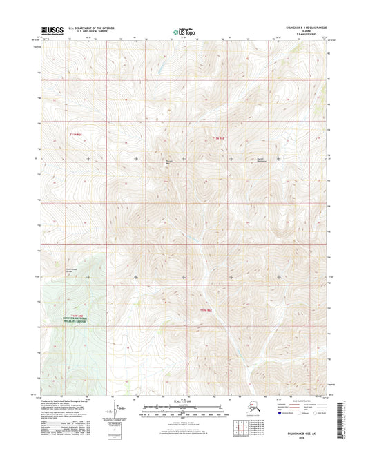 Shungnak B-4 SE Alaska US Topo Map Image
