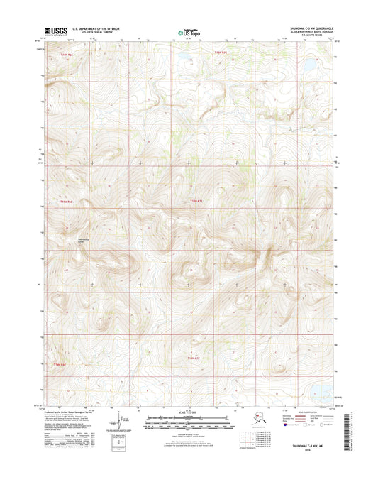 Shungnak C-3 NW Alaska US Topo Map Image