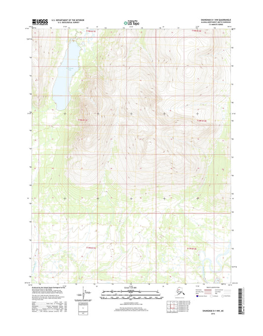 Shungnak D-1 NW Alaska US Topo Map Image