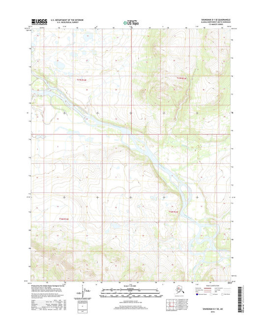 Shungnak D-1 SE Alaska US Topo Map Image
