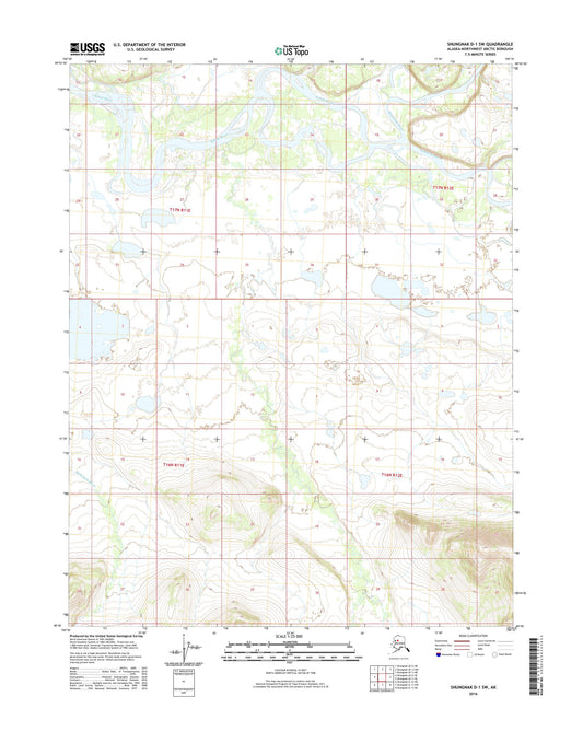 Shungnak D-1 SW Alaska US Topo Map Image