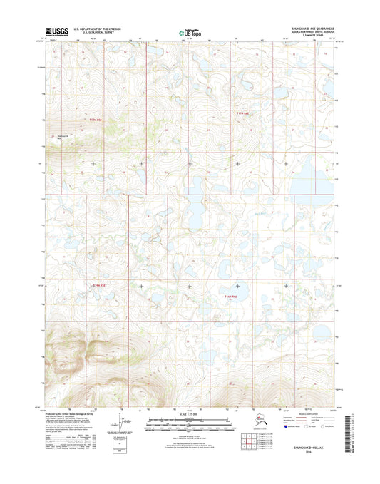 Shungnak D-4 SE Alaska US Topo Map Image
