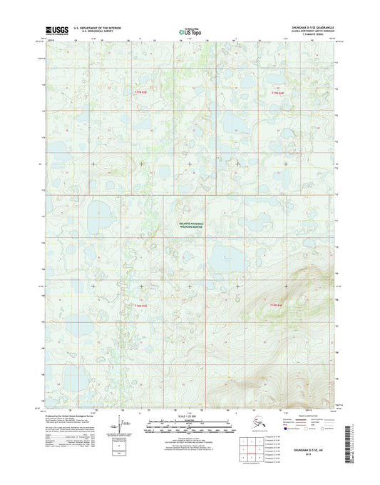 Shungnak D-5 SE Alaska US Topo Map Image