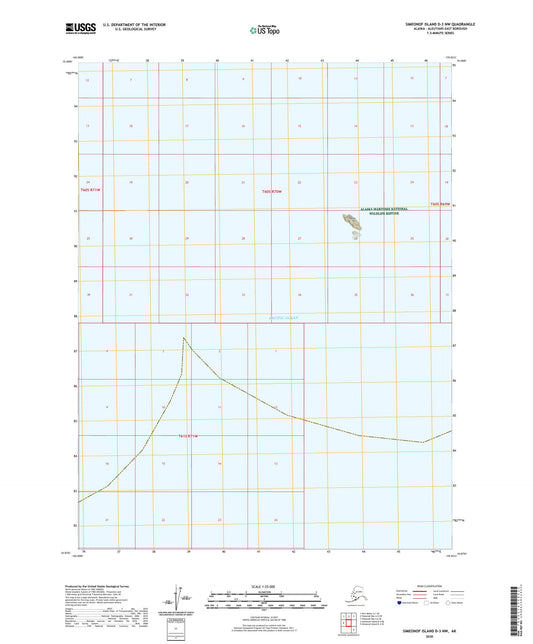 Simeonof Island D-3 NW Alaska US Topo Map Image