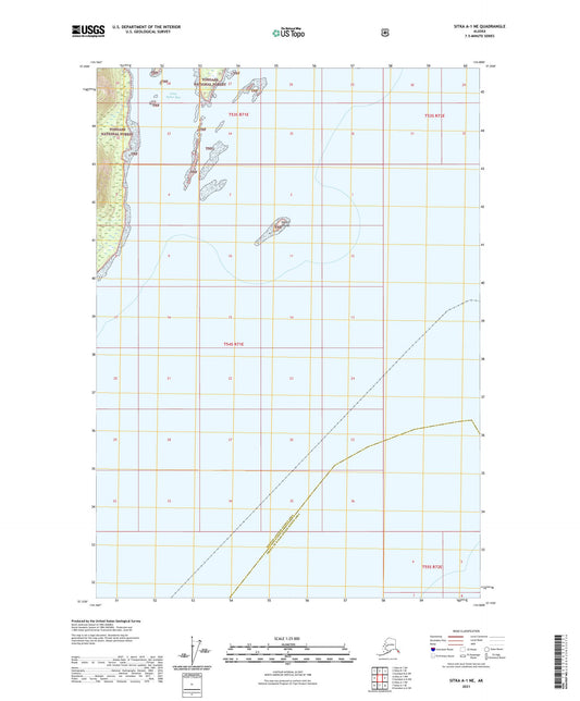 Sitka A-1 NE Alaska US Topo Map Image