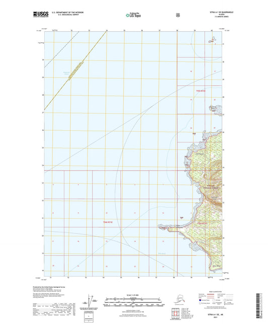 Sitka A-1 SE Alaska US Topo Map Image