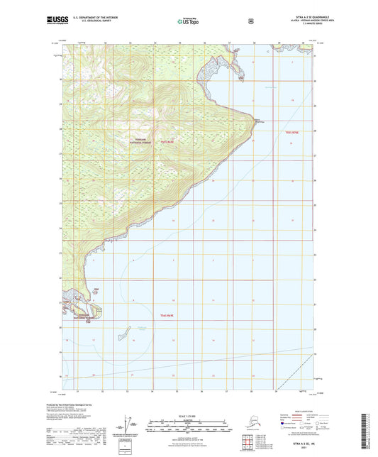 Sitka A-2 SE Alaska US Topo Map Image