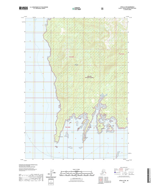 Sitka A-2 SW Alaska US Topo Map Image