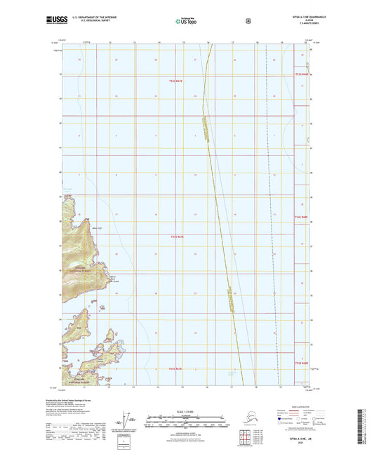 Sitka A-3 NE Alaska US Topo Map Image