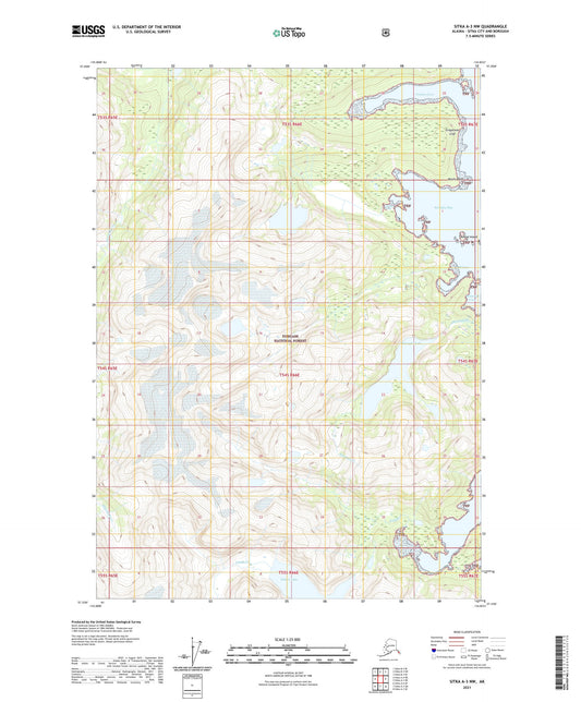 Sitka A-3 NW Alaska US Topo Map Image