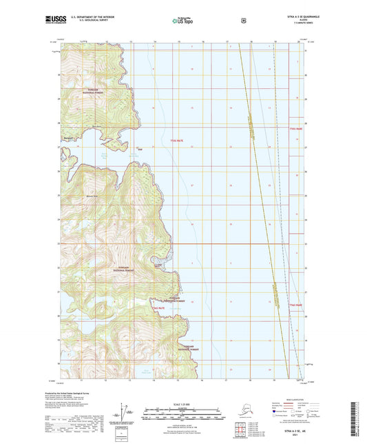 Sitka A-3 SE Alaska US Topo Map Image