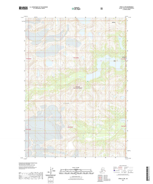 Sitka A-3 SW Alaska US Topo Map Image
