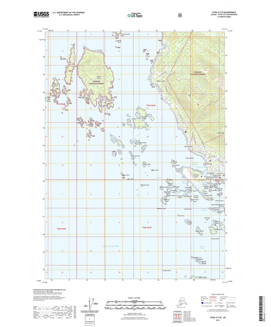 Sitka A-5 SE Alaska US Topo Map Image