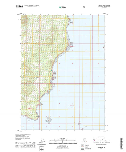 Sitka A-5 SW Alaska US Topo Map Image