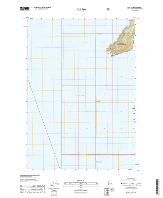 Sitka A-6 NW Alaska US Topo Map Image
