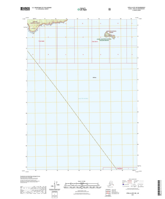 Sitka A-6 OE S NE Alaska US Topo Map Image