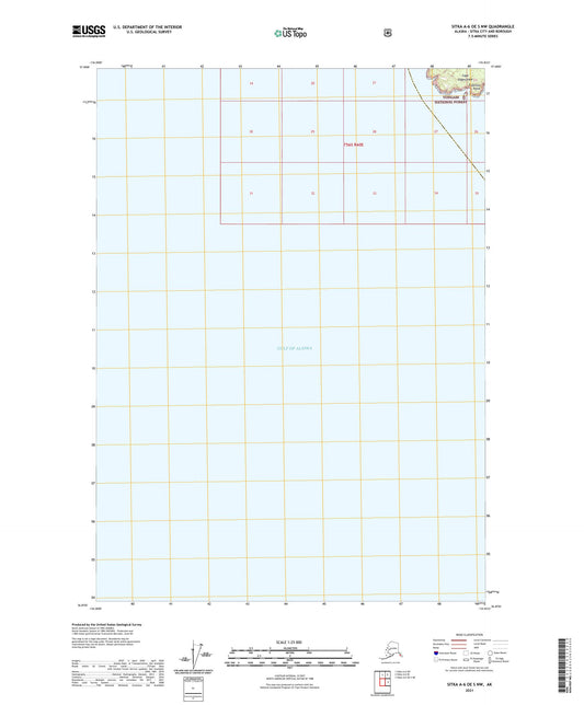 Sitka A-6 OE S NW Alaska US Topo Map Image