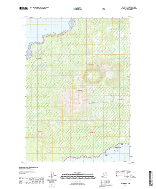 Sitka A-6 SE Alaska US Topo Map Image
