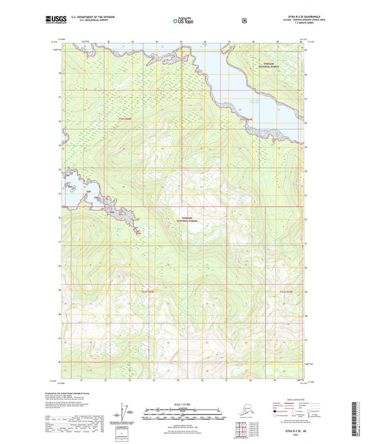 Sitka B-2 SE Alaska US Topo Map Image