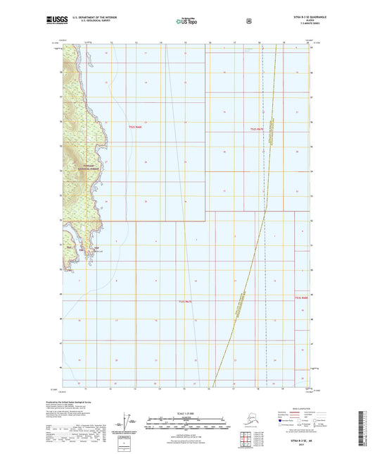 Sitka B-3 SE Alaska US Topo Map Image