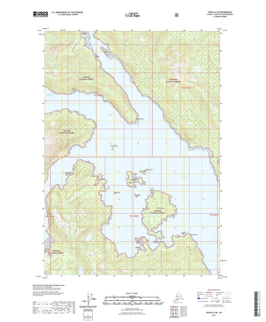 Sitka B-3 SW Alaska US Topo Map Image