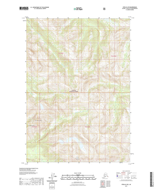 Sitka B-4 SW Alaska US Topo Map Image
