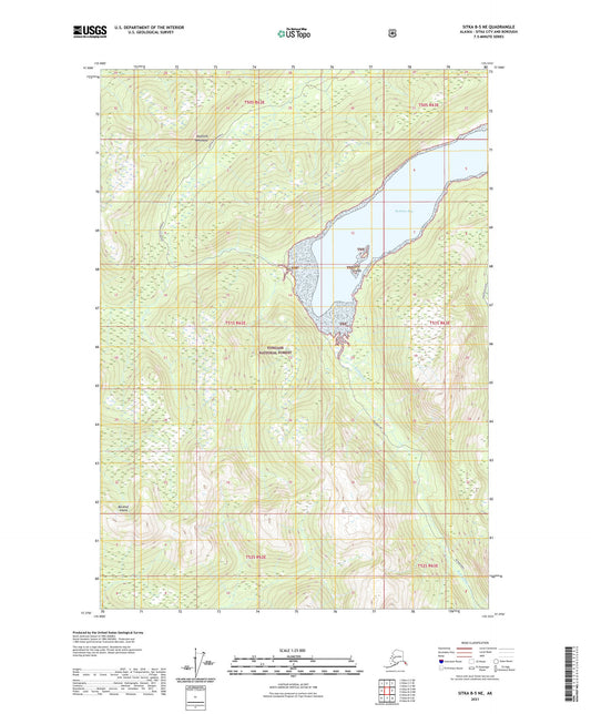 Sitka B-5 NE Alaska US Topo Map Image