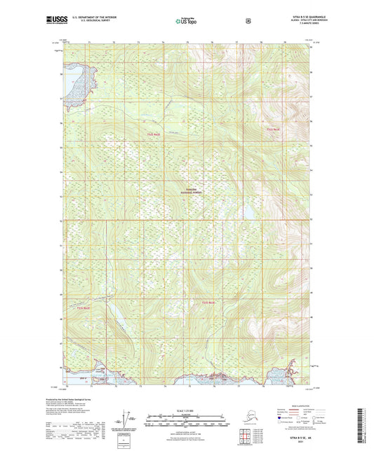 Sitka B-5 SE Alaska US Topo Map Image