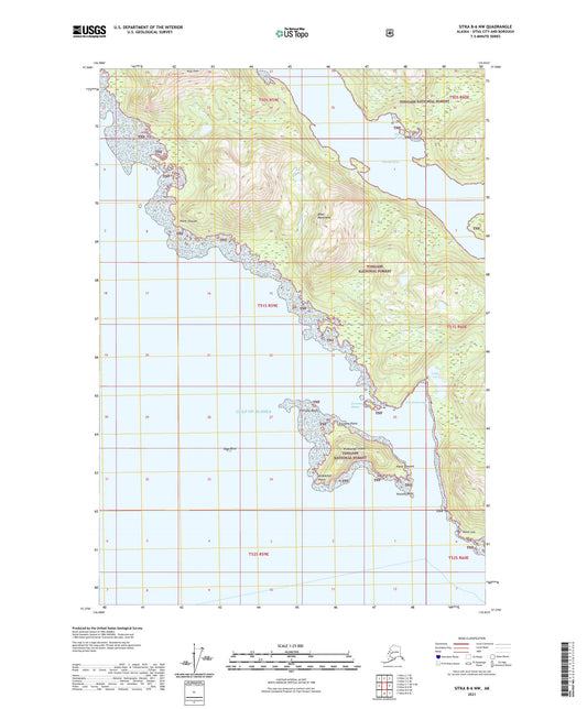 Sitka B-6 NW Alaska US Topo Map Image