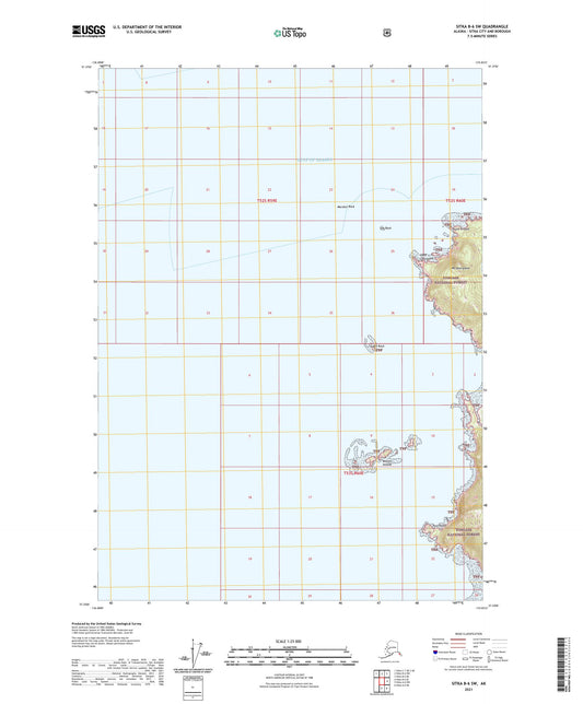 Sitka B-6 SW Alaska US Topo Map Image