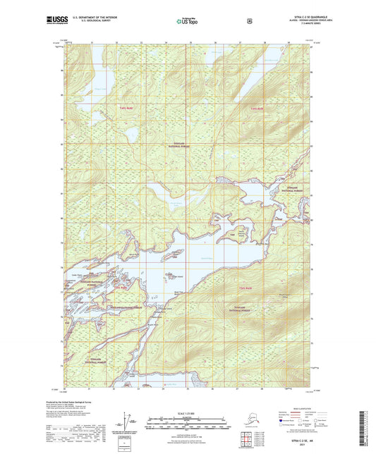 Sitka C-2 SE Alaska US Topo Map Image