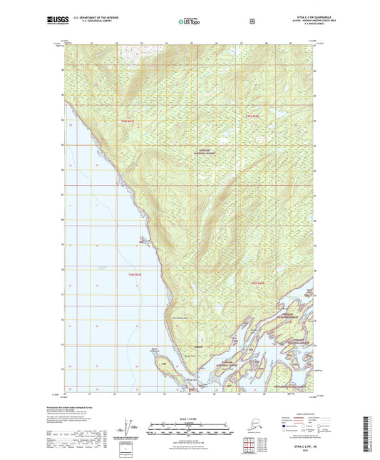 Sitka C-2 SW Alaska US Topo Map Image