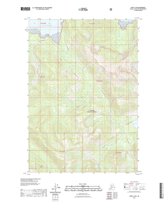 Sitka C-4 NE Alaska US Topo Map Image