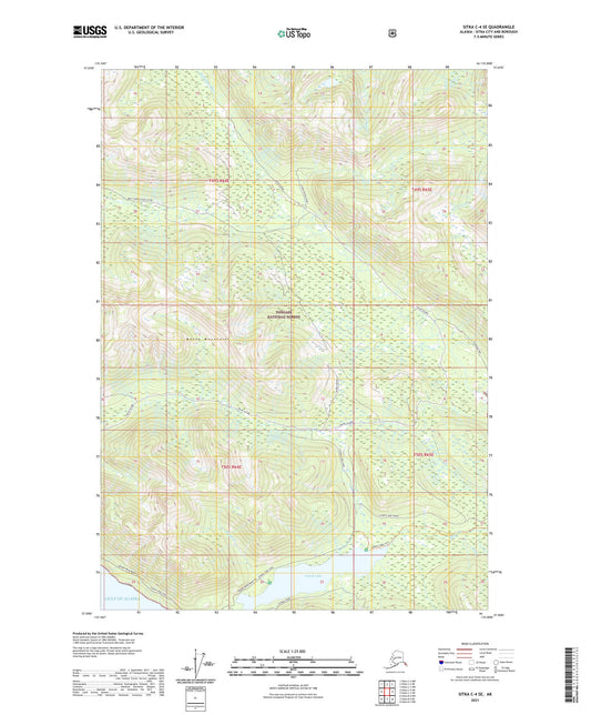 Sitka C-4 SE Alaska US Topo Map Image
