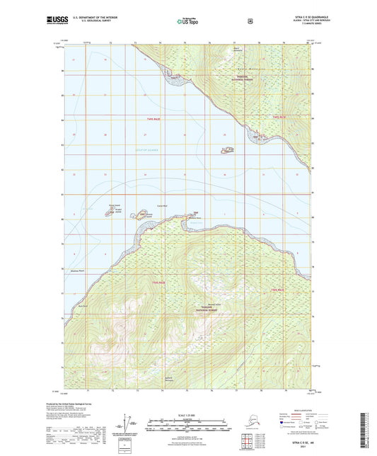 Sitka C-5 SE Alaska US Topo Map Image