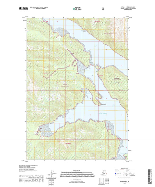 Sitka C-6 NE Alaska US Topo Map Image