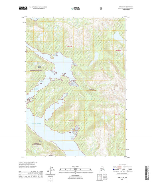 Sitka C-6 SW Alaska US Topo Map Image